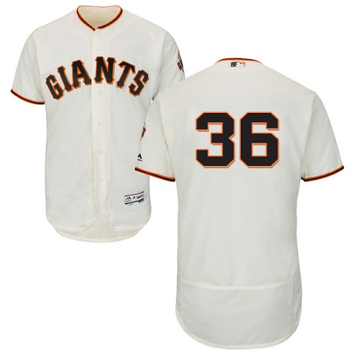 Giants #36 Gaylord Perry Cream Flexbase Authentic Collection Stitched MLB Jersey